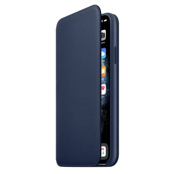 iPhone 11 Pro Max Leather Folio - Darkblue 