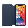 iPhone 11 Pro Max Leather Folio - Darkblue 