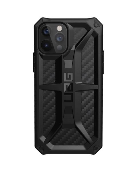 UAG Monarch Backcover iPhone 12 (Pro) - Carbon Fiber Black
