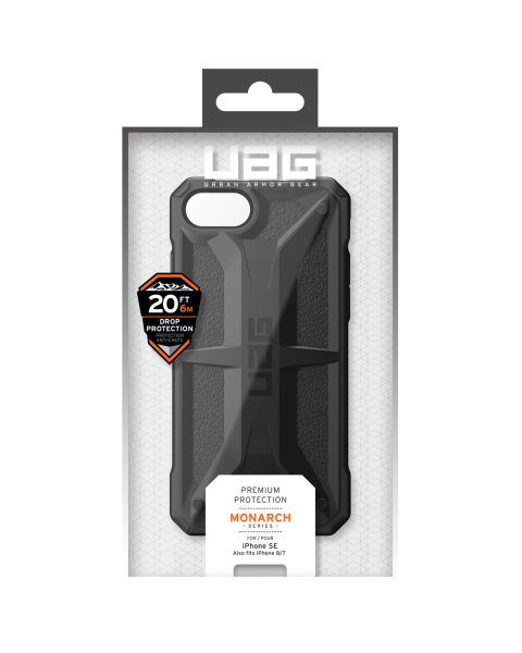 UAG Monarch Backcover iPhone SE (2022 / 2020) / 8 / 7 / 6(s) - Zwart / Schwarz / Black