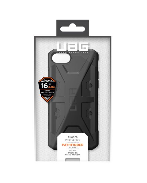 UAG Pathfinder Backcover iPhone SE (2022 / 2020) / 8 / 7 / 6(s) - Zwart / Schwarz / Black