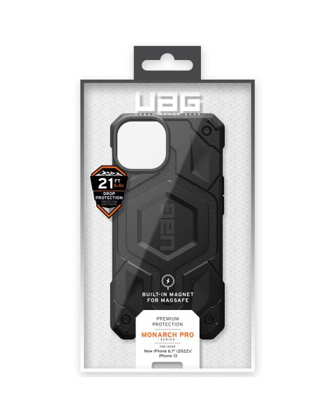 UAG Monarch Backcover MagSafe iPhone 14 - Zwart / Schwarz / Black