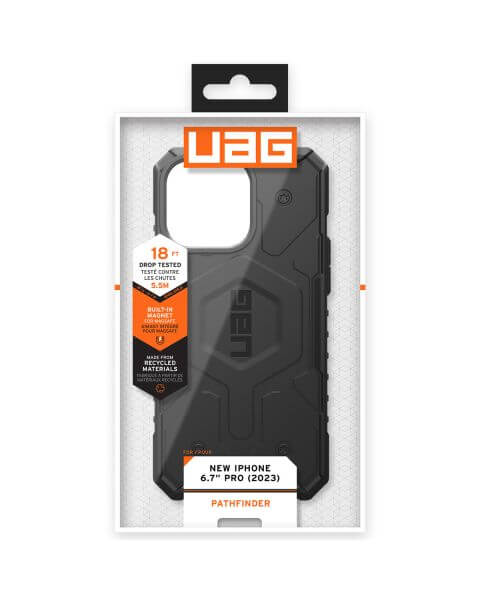UAG Pathfinder Backcover MagSafe iPhone 15 Pro Max - Zwart / Schwarz / Black