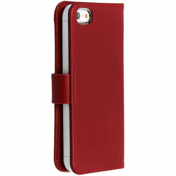 Genuine Leather Booklet iPhone SE / 5 / 5s - Red
