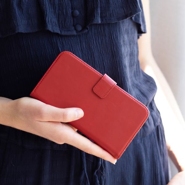 Genuine Leather Booklet iPhone SE / 5 / 5s - Red
