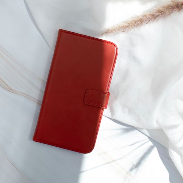 Genuine Leather Booklet iPhone SE / 5 / 5s - Red