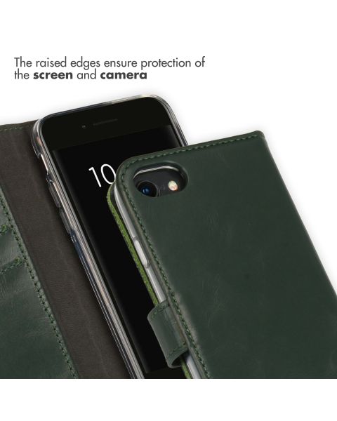 Selencia Echt Lederen Bookcase iPhone SE (2022 / 2020) / 8 / 7 / 6(s)
