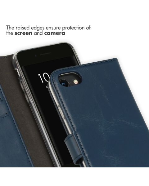 Selencia Echt Lederen Bookcase iPhone SE (2022 / 2020) / 8 / 7 / 6(s)