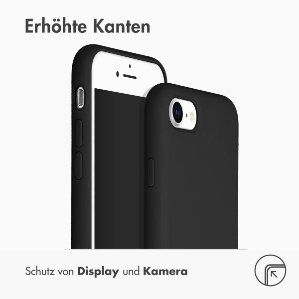 Liquid Silicone Backcover iPhone SE (2020) / 8 / 7 - Black