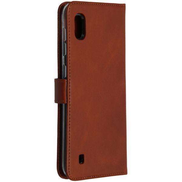 Echt Lederen Booktype Samsung Galaxy A10 - Lichtbruin - Lichtbruin / Light Brown