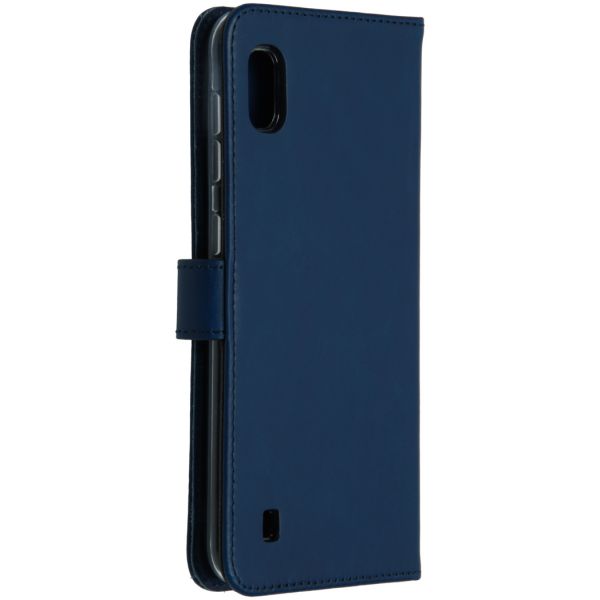 Echt Lederen Booktype Samsung Galaxy A10 - Blauw - Blauw / Blue