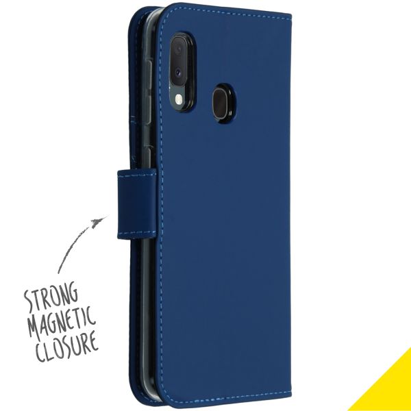 Wallet Softcase Booktype Samsung Galaxy A20e - Donkerblauw - Blauw / Blue