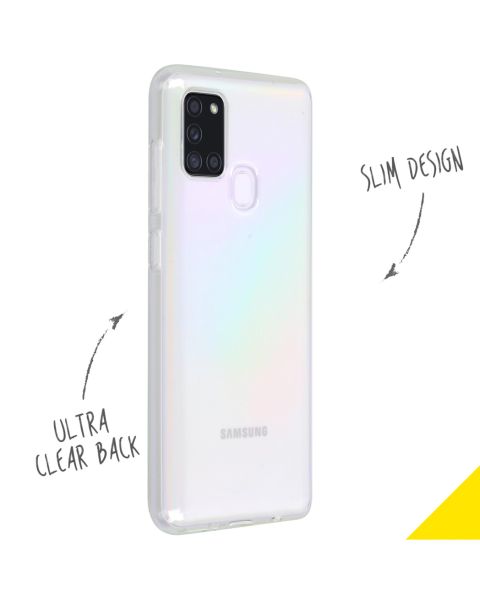 Accezz Clear Backcover Samsung Galaxy A21s - Transparant / Transparent