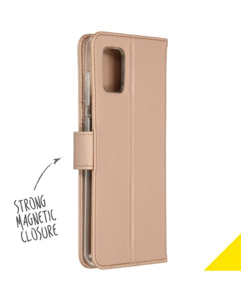 Accezz Wallet Softcase Bookcase Samsung Galaxy A31 - Goud / Gold