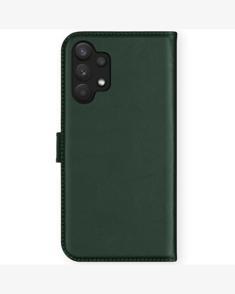 Selencia Echt Lederen Bookcase Samsung Galaxy A32 (4G) - Groen / Grün  / Green