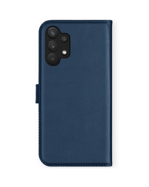 Selencia Echt Lederen Bookcase Samsung Galaxy A32 (5G) - Blauw / Blau / Blue
