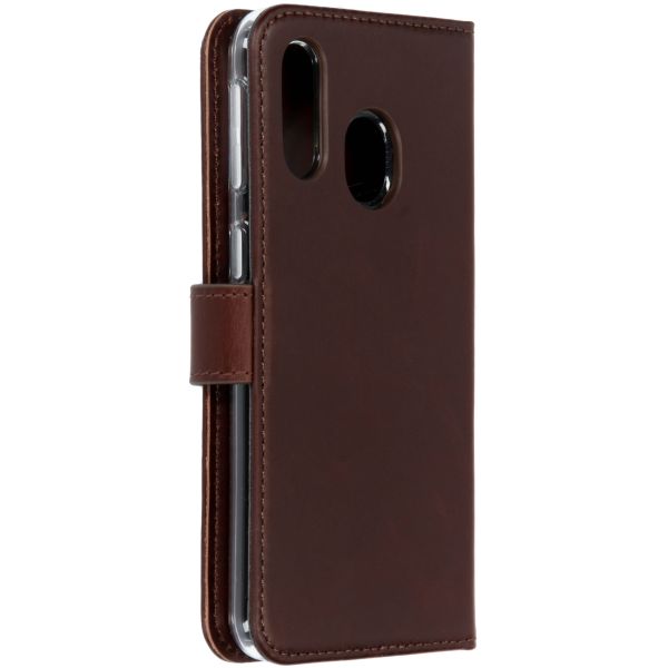 Selencia Echt Lederen Bookcase Samsung Galaxy A40 - Bruin / Braun  / Brown