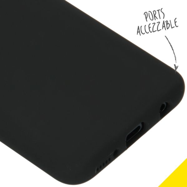 Accezz Liquid Silicone Backcover Samsung Galaxy A40 - Zwart / Schwarz / Black
