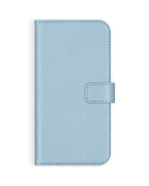 Selencia Echt Lederen Bookcase Samsung Galaxy A41 - Lichtblauw / Hellblau / Light Blue