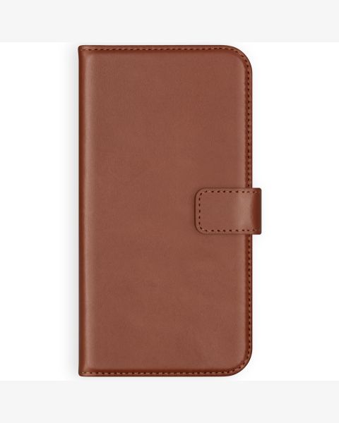 Selencia Echt Lederen Bookcase Samsung Galaxy A42 - Lichtbruin / Hellbraun  / Light Brown
