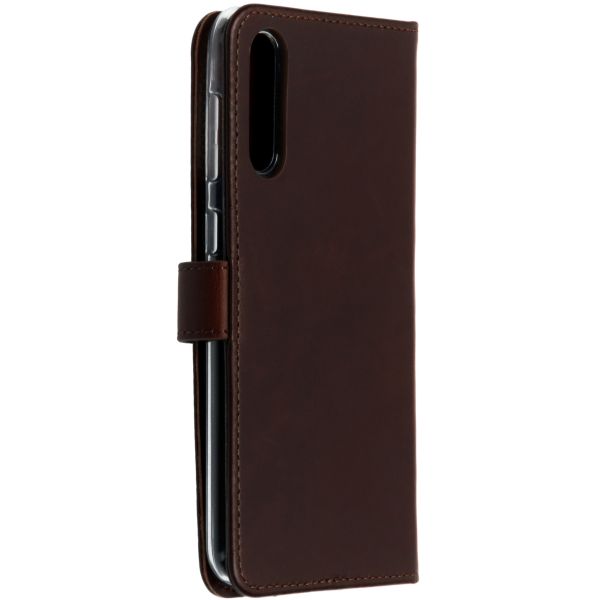 Selencia Echt Lederen Bookcase Samsung Galaxy A50 / A30s - Bruin / Braun  / Brown