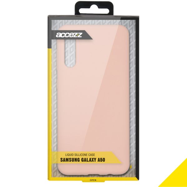 Liquid Silicone Backcover Samsung Galaxy A50 / A30s - Roze - Roze / Pink