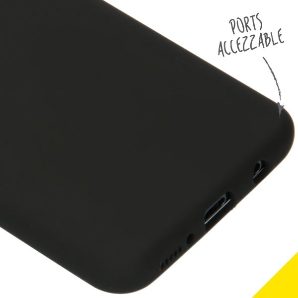 Accezz Liquid Silicone Backcover Samsung Galaxy A50 / A30s - Zwart / Schwarz / Black