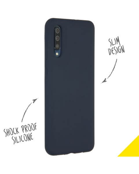 Accezz Liquid Silicone Backcover Samsung Galaxy A50 / A30s - Blauw / Blau / Blue