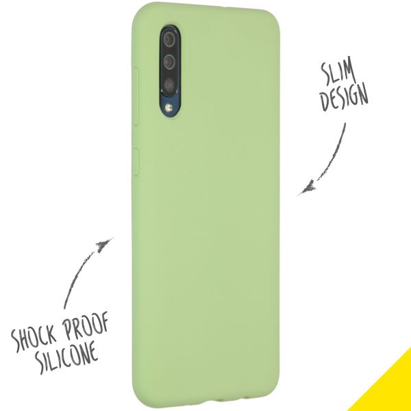 Accezz Liquid Silicone Backcover Samsung Galaxy A50 / A30s - Groen / Grün  / Green