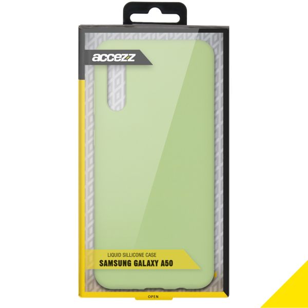 Accezz Liquid Silicone Backcover Samsung Galaxy A50 / A30s - Groen / Grün  / Green