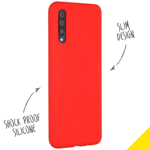 Liquid Silicone Backcover Samsung Galaxy A50 / A30s - Rood - Rood / Red