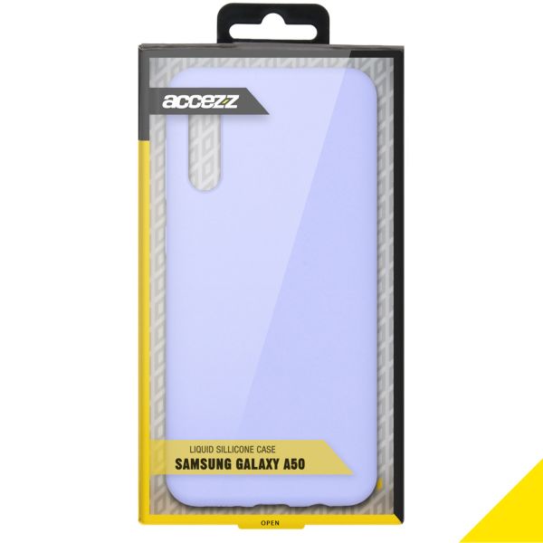 Accezz Liquid Silicone Backcover Samsung Galaxy A50 / A30s - Paars / Violett  / Purple