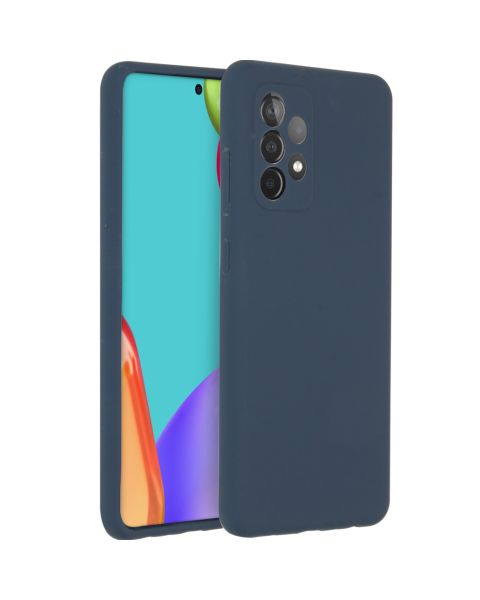 Accezz Liquid Silicone Backcover Samsung Galaxy A52(s) (5G/4G) - Donkerblauw / Dunkelblau  / Dark blue