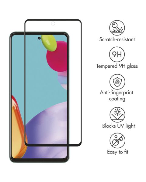 Selencia Gehard Glas Premium Screenprotector Samsung Galaxy A52(s) (5G/4G) / A53 - Zwart / Schwarz / Black