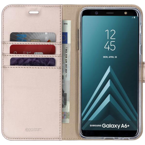 Wallet Softcase Booktype Samsung Galaxy A6 Plus (2018) - Goud / Gold