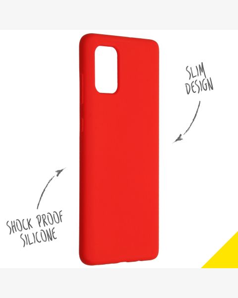 Accezz Liquid Silicone Backcover Samsung Galaxy A71 - Rood / Rot / Red