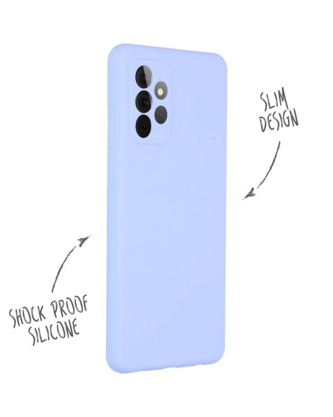 Accezz Liquid Silicone Backcover Samsung Galaxy A72 - Paars / Violett  / Purple