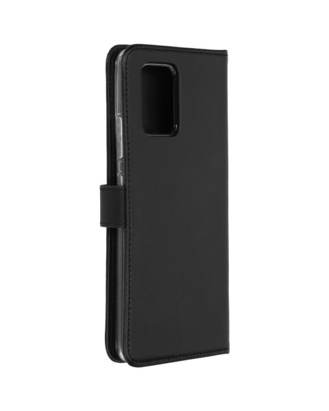 Selencia Echt Lederen Bookcase Samsung Galaxy S10 Lite - Zwart / Schwarz / Black