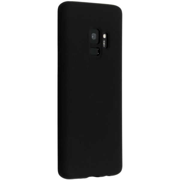Accezz Liquid Silicone Backcover Samsung Galaxy S9 - Zwart / Schwarz / Black
