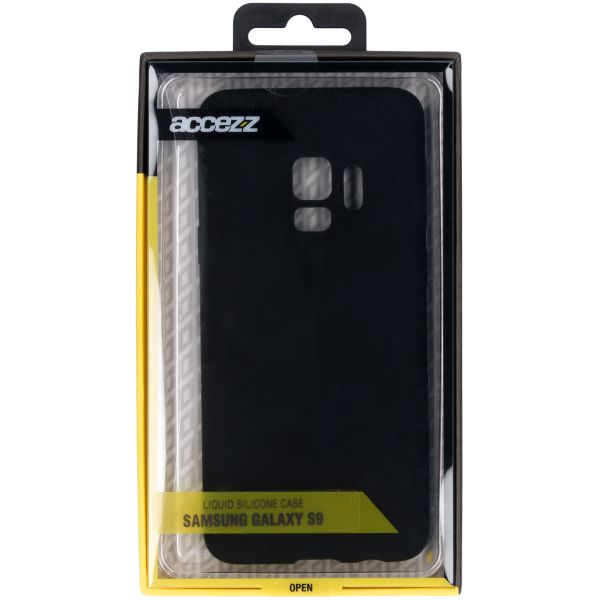 Accezz Liquid Silicone Backcover Samsung Galaxy S9 - Zwart / Schwarz / Black