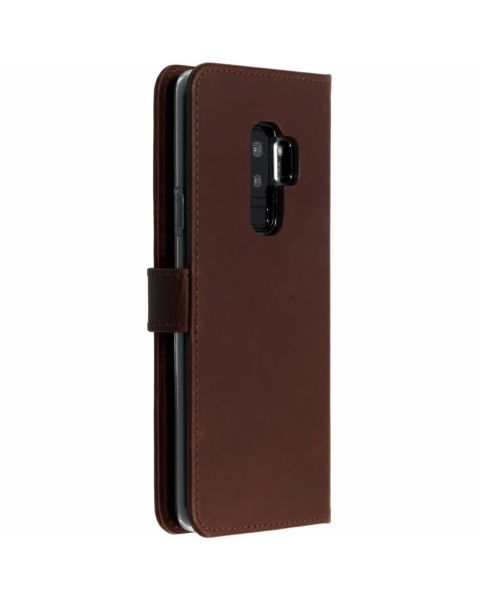 Selencia Echt Lederen Bookcase Samsung Galaxy S9 Plus