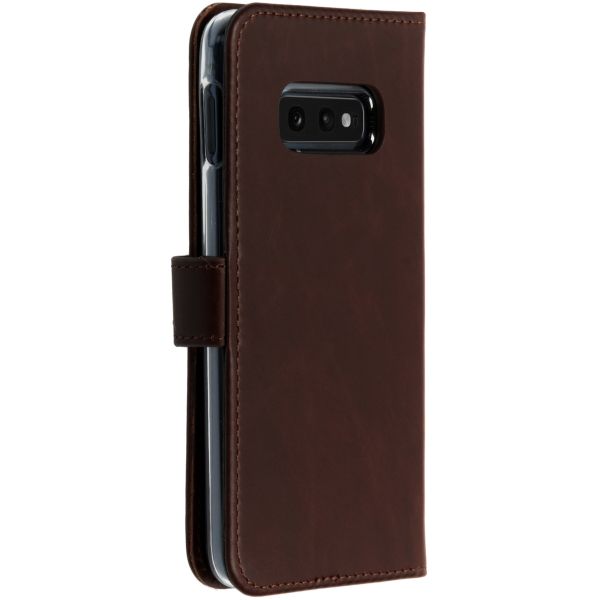 Selencia Echt Lederen Bookcase Samsung Galaxy S10e - Bruin / Braun  / Brown