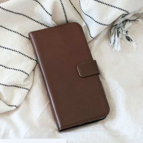 Selencia Echt Lederen Bookcase Samsung Galaxy S10 - Bruin / Braun  / Brown