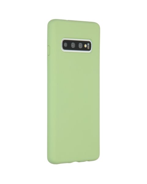Accezz Liquid Silicone Backcover Samsung Galaxy S10 - Groen / Grün  / Green