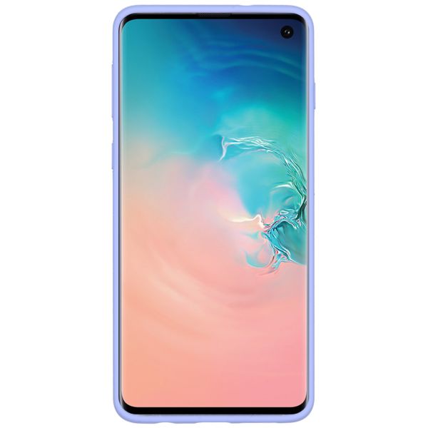Accezz Liquid Silicone Backcover Samsung Galaxy S10 - Paars / Violett  / Purple