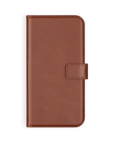 Selencia Echt Lederen Bookcase Samsung Galaxy S10 Plus - Lichtbruin / Hellbraun  / Light Brown