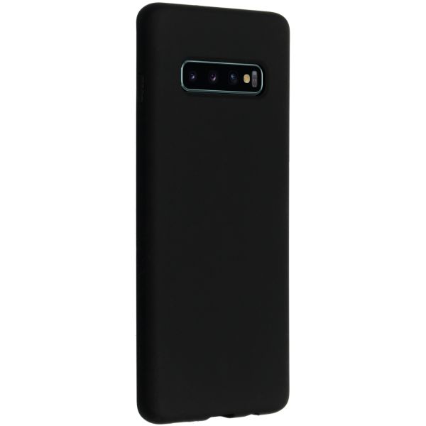 Liquid Silicone Backcover Samsung Galaxy S10 Plus - Zwart - Zwart / Black