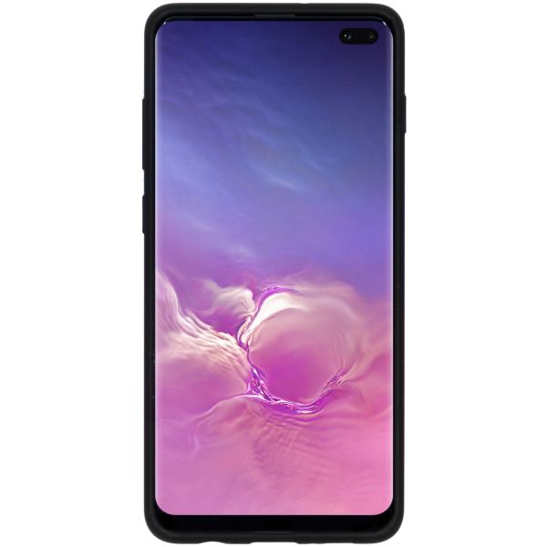 Liquid Silicone Backcover Samsung Galaxy S10 Plus - Zwart - Zwart / Black