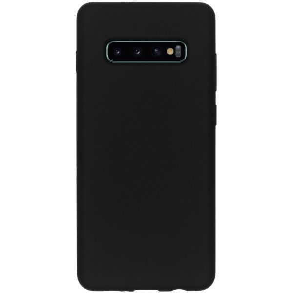 Liquid Silicone Backcover Samsung Galaxy S10 Plus - Zwart - Zwart / Black