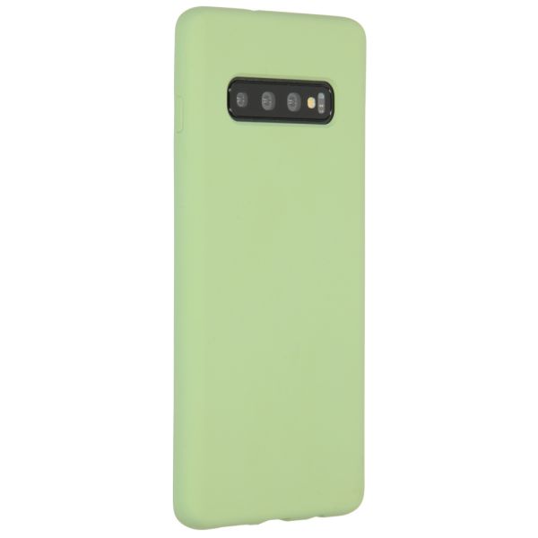 Liquid Silicone Backcover Samsung Galaxy S10 Plus - Groen - Groen / Green